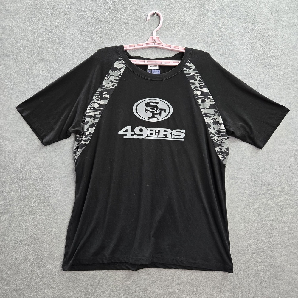 San Francisco 49ers Men Shirt L Black Gray White‎ Team Apparel Camouflage